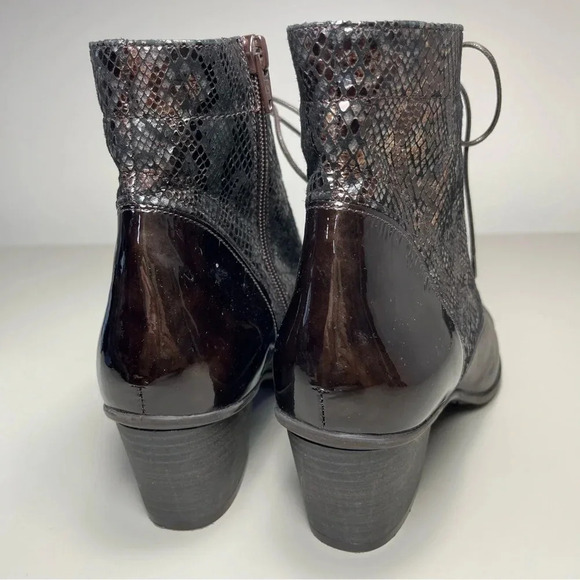 DORKING BY FLUCHOS | BRISDA SNAKE LACE PRINT HEEL BOOTS - Picture 6 of 14